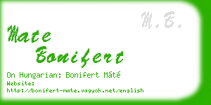 mate bonifert business card